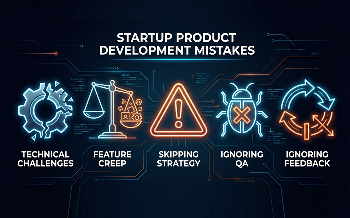 5 Common Startup Product Development Mistakes & How to Fix Them